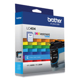 Brother LC404CS INKvestment Ink, 750 Page-Yield, Cyan (BRTLC404CS) Each