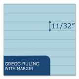 Roaring Spring® Enviroshades Steno Notepad, Gregg Rule, White Cover, 80 Blue 6 x 9 Sheets, 4/Pack (ROA12284)