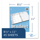 Roaring Spring® Student Plan Book, 40-Weeks: Six-Subject Day, Blue/White Cover, (100) 11 x 8.5 Sheets (ROA12145)