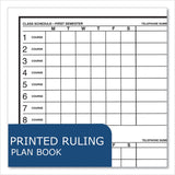Roaring Spring® Student Plan Book, 40-Weeks: Six-Subject Day, Blue/White Cover, (100) 11 x 8.5 Sheets (ROA12145)