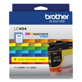 Brother LC404YS INKvestment Ink, 750 Page-Yield, Yellow (BRTLC404YS) Each
