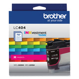 Brother LC404MS INKvestment Ink, 750 Page-Yield, Magenta (BRTLC404MS) Each