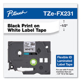 Brother P-Touch® Flexible ID Tape, 0.47" x 26.2 ft, Black on White (BRTTZEFX231) Each