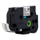 Brother P-Touch® TZ Extra-Strength Adhesive Laminated Labeling Tape, 0.94" x 26.2 ft, Black on Matte Silver (BRTTZES951) Each