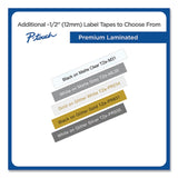 Brother TZe Premium Laminated Tape, 0.47" x 26.2 ft, White on Silver (BRTTZEPR935) Each