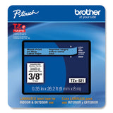 Brother P-Touch® TZe Laminated Removable Label Tapes, 0.35" x 26.2 ft, Black on Blue (BRTTZE521CS) Each