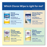 Clorox® Disinfecting Wipes, 1-Ply, 7 x 8, Fresh Scent/Citrus Blend, White, 75/Canister, 3/Pack, 4 Packs/Carton (CLO30208) Case of 4 Packs