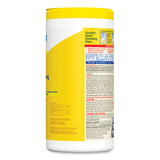 Clorox® Disinfecting Wipes, 1-Ply, 7 x 8, Lemon Fresh, White, 75/Canister, 6/Carton (CLO15948CT) 6 Canisters of 75