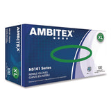 AMBITEX N5101 Series Powdered Nitrile Gloves, X-Large, Blue, 100/Box (TXINXL5101) Box of 100