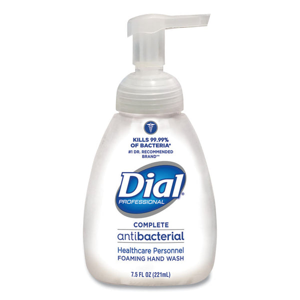 Dial® Professional Antibacterial Foaming Hand Wash, Healthcare, 7.5 oz Pump, 12/Carton (DIA81075)