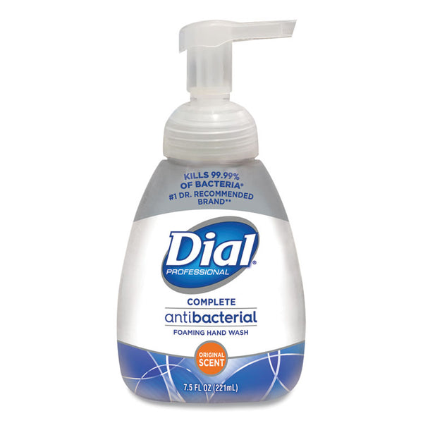 Dial® Professional Antibacterial Foaming Hand Wash, Original, 7.5 oz Pump, 8/Carton (DIA02936CT)