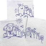 McKesson Procedure Towel 13 W X 18 L Inch White / Blue Cartoon Toes NonSterile (1069097_CS) 500/CS