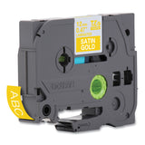 Brother P-Touch® TZ Standard Adhesive Laminated Labeling Tape, 0.47" x 16.4 ft, White/Satin Gold (BRTTZEMQ835) Each