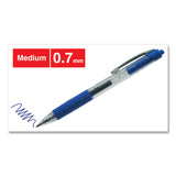 Universal™ Comfort Grip Gel Pen, Retractable, Medium 0.7 mm, Blue Ink, Clear/Blue Barrel, 36/Pack (UNV39911) Pack of 36