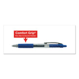 Universal™ Comfort Grip Gel Pen, Retractable, Medium 0.7 mm, Blue Ink, Clear/Blue Barrel, 36/Pack (UNV39911) Pack of 36