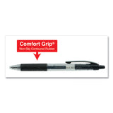 Universal™ Comfort Grip Gel Pen, Retractable, Medium 0.7 mm, Black Ink, Clear/Black Barrel, 36/Pack (UNV39910) Pack of 36