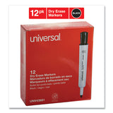 Universal™ Dry Erase Marker, Medium Bullet Tip, Black, Dozen (UNV43681) Case of 12