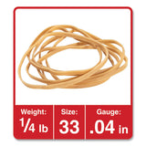 Universal® Rubber Bands, Size 33, 0.04" Gauge, Beige, 4 oz Box, 160/Pack (UNV00433) Each