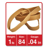 Universal® Rubber Bands, Size 84, 0.04" Gauge, Beige, 1 lb Box, 155/Pack (UNV00184) Each