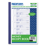 Rediform® Money Receipt Book, Softcover, Two-Part Carbonless, 7 x 2.75, 4 Forms/Sheet, 200 Forms Total (RED8L806) Each