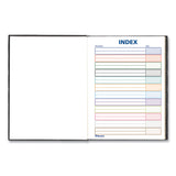 Blueline® Business Notebook with Self-Adhesive Labels, 1-Subject, Medium/College Rule, Black Cover, (192) 9.25 x 7.25 Sheets (REDA9) Each