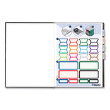 Blueline® Business Notebook with Self-Adhesive Labels, 1-Subject, Medium/College Rule, Black Cover, (192) 9.25 x 7.25 Sheets (REDA9) Each
