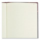 National® Texthide Record Book, 1-Subject, Medium/College Rule, Black/Burgundy Cover, (500) 14 x 8.5 Sheets (RED57151) Each