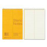 National® Standard Spiral Steno Pad, Gregg Rule, Brown Cover, 80 Eye-Ease Green 6 x 9 Sheets (RED36746) Each