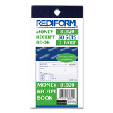 Rediform® Small Money Receipt Book, Two-Part Carbonless, 2.75 x 5, 50 Forms Total (RED8L820) Each