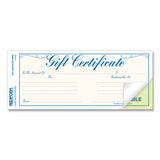 Rediform® Gift Certificates with Envelopes, 8.5 x 3.67, Blue/Gold with Blue Border, 25/Pack (RED98002) Pack of 25