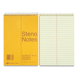 National® Standard Spiral Steno Pad, Gregg Rule, Brown Cover, 60 Eye-Ease Green 6 x 9 Sheets (RED36646) Each