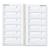 Rediform® Detail Wirebound Voice Mail Log Book, One-Part (No Copies), 5 x 1.63, 6 Forms/Sheet, 600 Forms Total (RED51113) Each