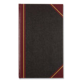 National® Texthide Eye-Ease Record Book, Black/Burgundy/Gold Cover, 14.25 x 8.75 Sheets, 300 Sheets/Book (RED57131) Each
