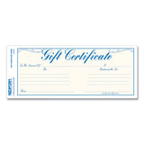 Rediform® Gift Certificates with Envelopes, 8.5 x 3.67, Blue/Gold with Blue Border, 25/Pack (RED98002) Pack of 25