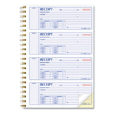Rediform® Gold Standard Money Receipt Book, Two-Part Carbonless, 7 x 2.75, 4 Forms/Sheet, 300 Forms Total (RED8L810) Each
