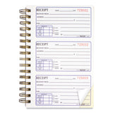 Rediform® Gold Standard Money Receipt Book, Two-Part Carbonless, 5 x 2.75, 3 Forms/Sheet, 225 Forms Total (RED8L829) Each