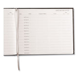 National® Hardcover Visitor Register Book, Black Cover, 9.78 x 8.5 Sheets, 128 Sheets/Book (RED57802) Each