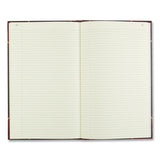National® Texthide Eye-Ease Record Book, Black/Burgundy/Gold Cover, 14.25 x 8.75 Sheets, 300 Sheets/Book (RED57131) Each