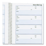 Rediform® Detail Wirebound Voice Mail Log Book, One-Part (No Copies), 5 x 1.63, 6 Forms/Sheet, 600 Forms Total (RED51113) Each