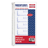 Rediform® Telephone Message Book, Two-Part Carbonless, 5 x 2.75, 4 Forms/Sheet, 400 Forms Total (RED50076) Each