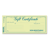 Rediform® Gift Certificates with Envelopes, 8.5 x 3.67, Blue/Gold with Blue Border, 25/Pack (RED98002) Pack of 25