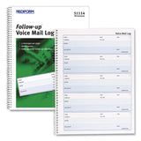 Rediform® Follow-up Wirebound Voice Mail Log Book, One-Part (No Copies), 7.5 x 2, 5 Forms/Sheet, 500 Forms Total (RED51114) Each