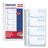 Rediform® Telephone Message Book, Two-Part Carbonless, 5 x 2.75, 4 Forms/Sheet, 400 Forms Total (RED50076) Each