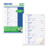 Rediform® Money Receipt Book, Hardcover, Three-Part Carbonless, 7 x 2.75, 4 Forms/Sheet, 200 Forms Total (RED8L818) Each