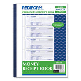 Rediform® Receipt Book, Two-Part Carbonless, 7 x 2.75, 4 Forms/Sheet, 400 Forms Total (RED8L816) Each