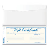 Rediform® Gift Certificates with Envelopes, 8.5 x 3.67, Blue/Gold with Blue Border, 25/Pack (RED98002) Pack of 25