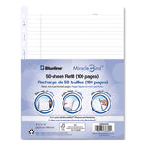 Blueline® MiracleBind Ruled Paper Refill Sheets for all MiracleBind Notebooks and Planners, 9.25 x 7.25, White/Blue Sheets, Undated (REDAFR9050R) 25 Sheets