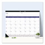 Blueline® DuraGlobe Academic Desk Pad Calendar, 22 x 17, White/Blue/Gray Sheets, Black Headband, 13-Month: July 2025 to July 2026 (REDCA177227) Each