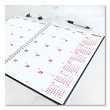 Brownline® DuraFlex 14-Month Planner, 11 x 8.5, Black Cover, 14-Month: Dec 2025 to Jan 2027 (REDCB1262VBLK) Each