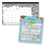 Blueline® Monthly Desk Pad Calendar, Monthly Coloring Artwork, 17.75 x 10.88, Black Binding, Clear Corners, 12-Month (Jan to Dec): 2026 (REDC2917001) Each